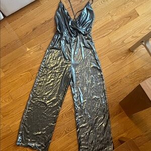 Metallic Silver Jumpsuit